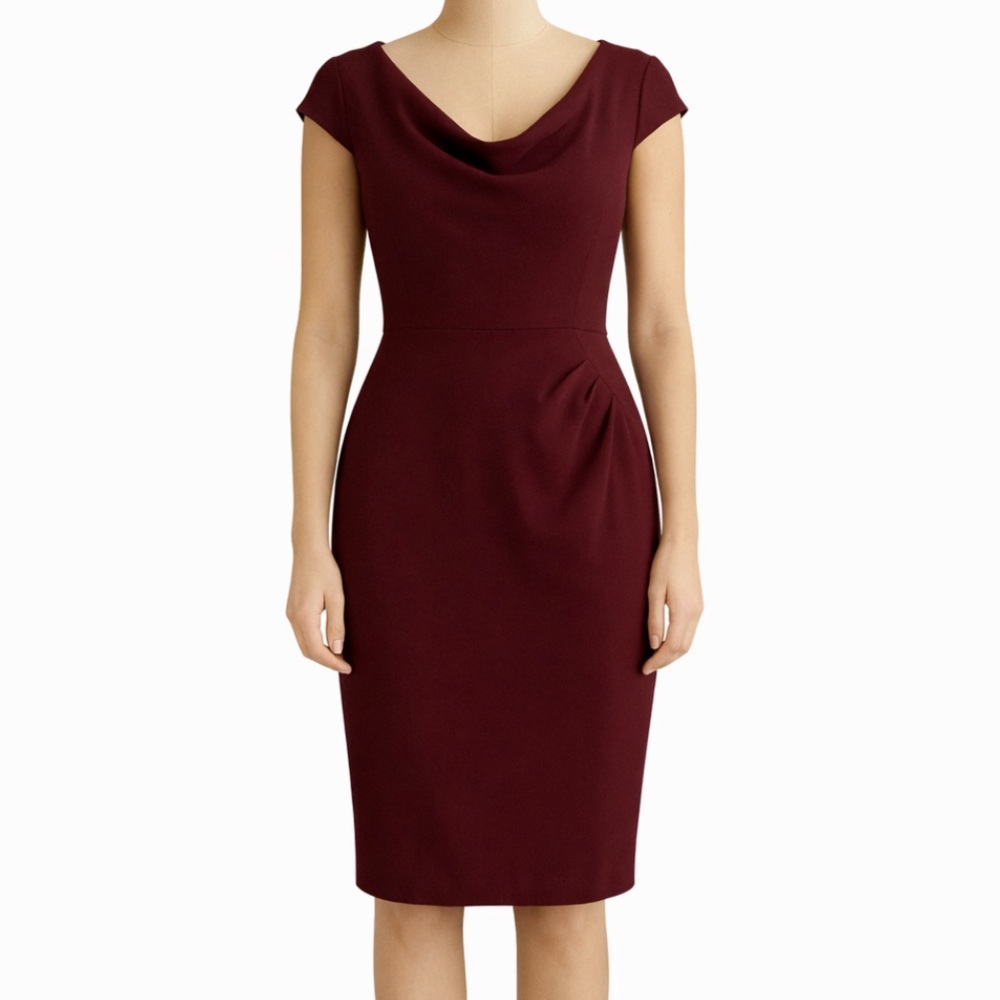 Jaques Vert Burgundy Dress